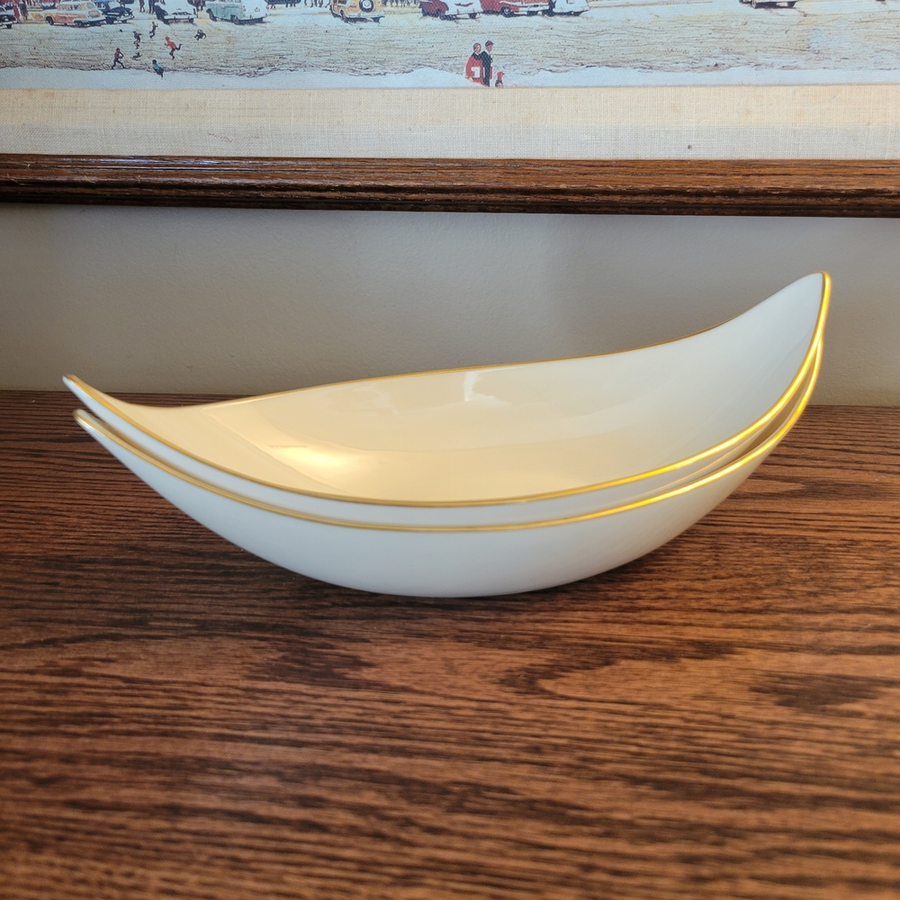 Lenox Cream and Gold Accent Bowls